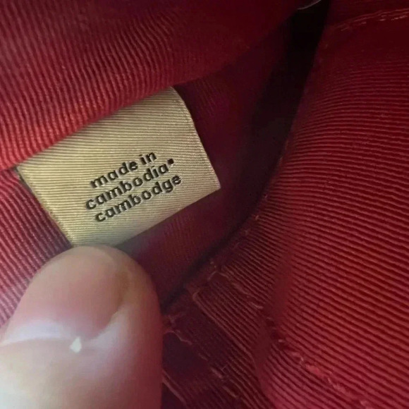 Coach Red Saffiano Leather Wristlet Pouch | Zip-Top Small Clutch | Wallet - Picture 10 of 11